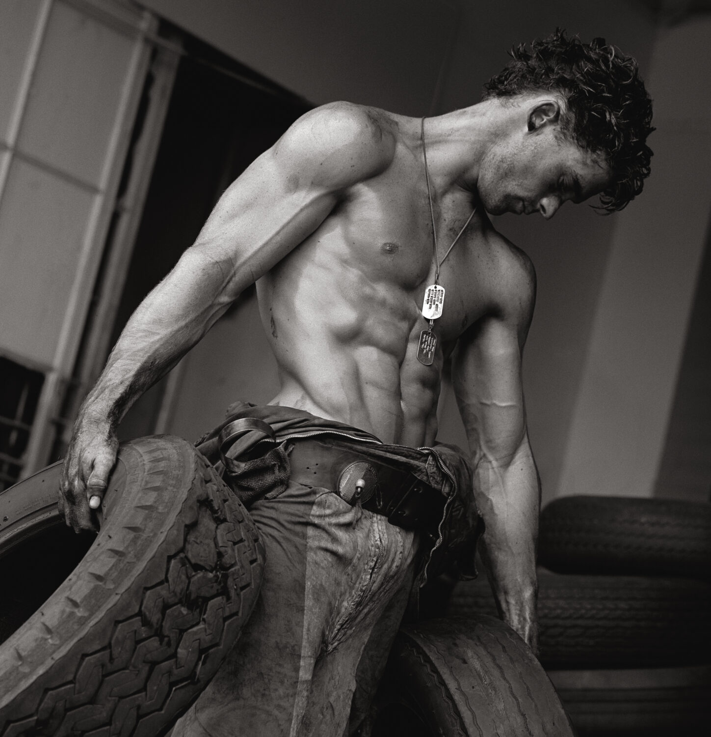 Herb Ritts: Fred with Tires II